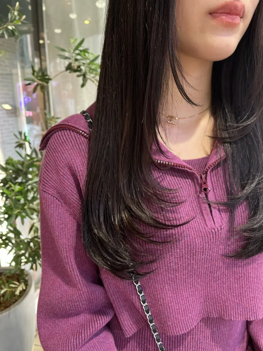 ロング カラー ブリーチ ケアブリーチ ダブルカラー グレージュ イルミナカラー カットパーマ 🌀あさみのヘアスタイル