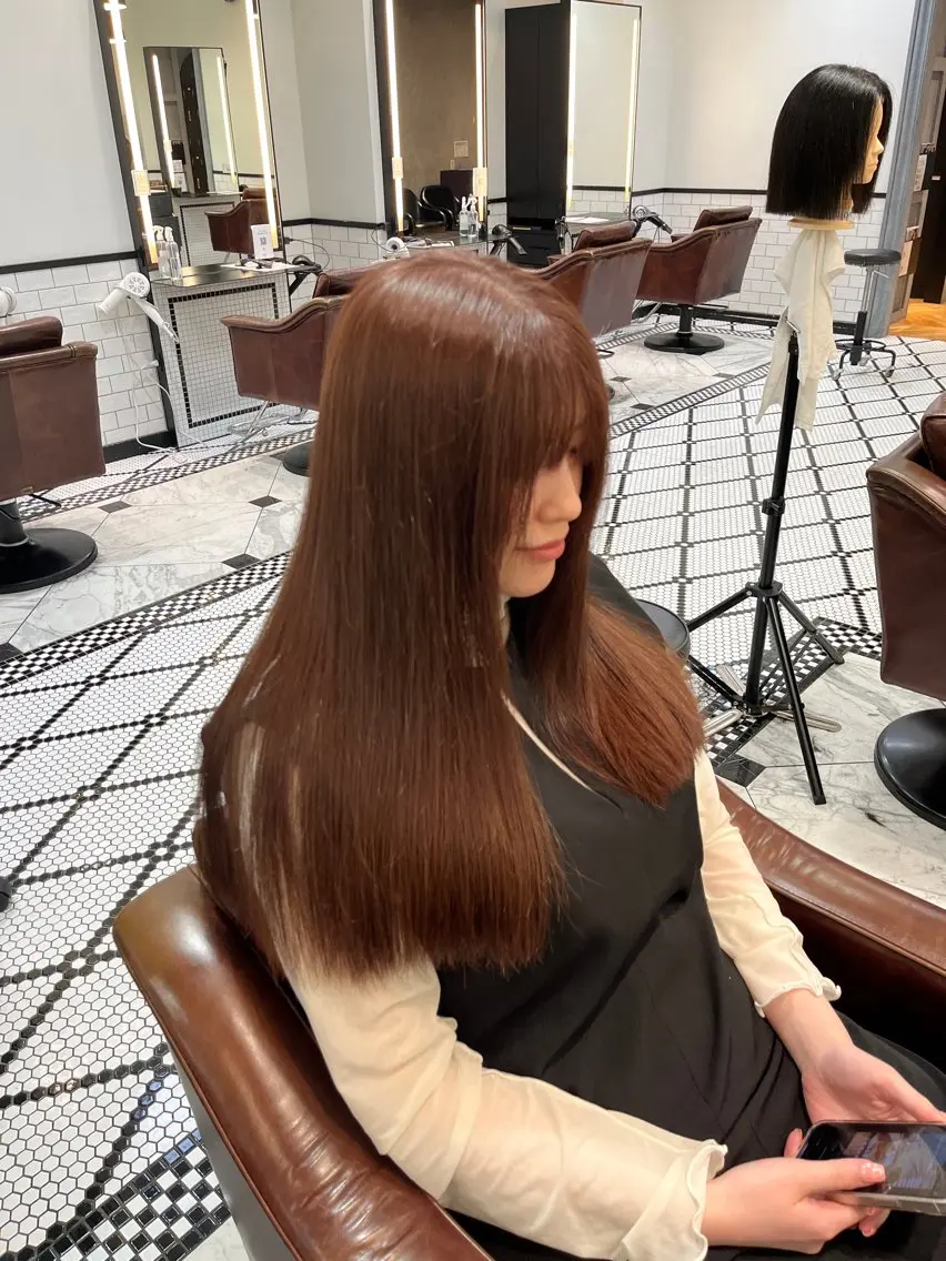 ロング ヘアカラー 石井美夏 minxのヘアスタイル