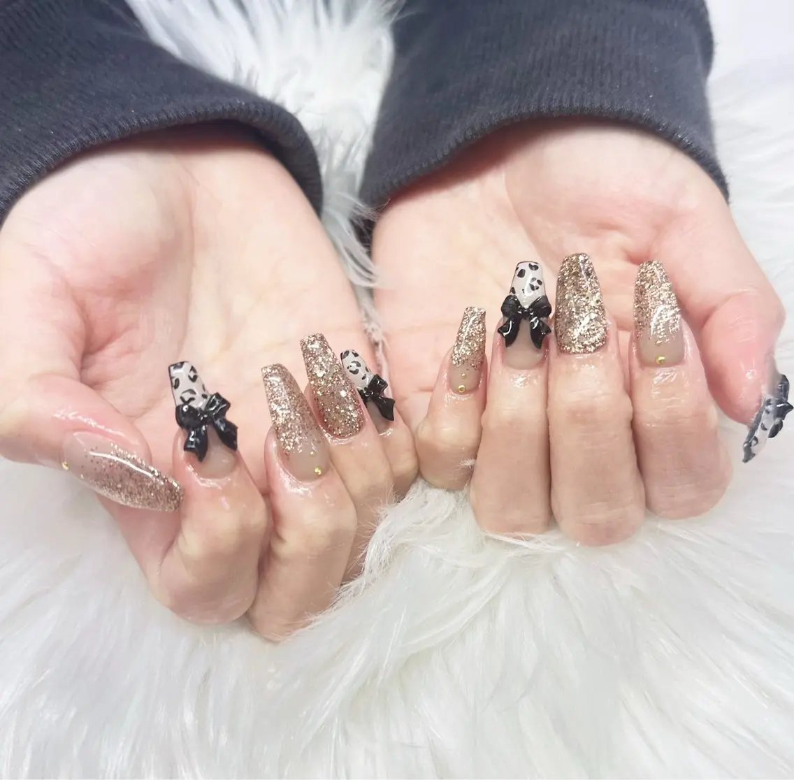 ネイル リボン ハンドネイル Totalsalon Bell木村𝜗𝜚のネイルデザイン