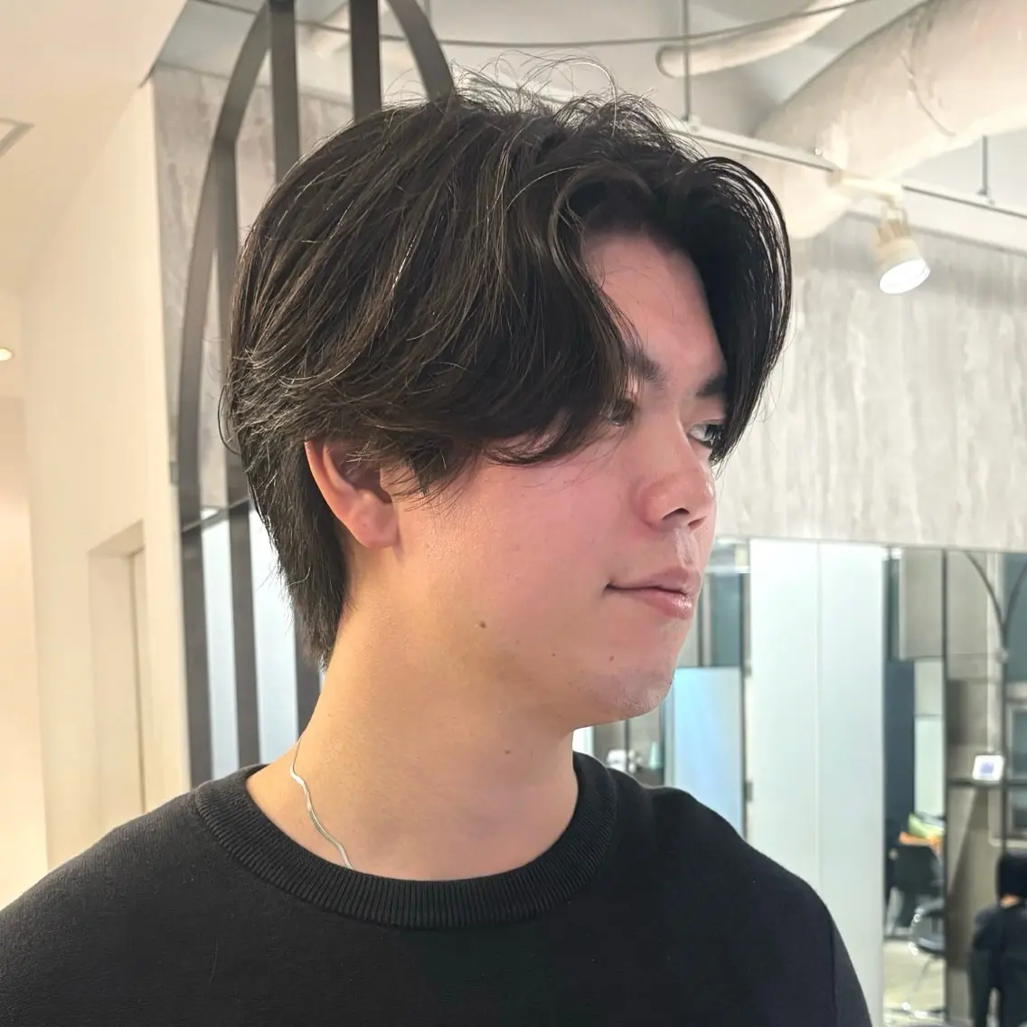 メンズ センターパート メンズパーマ カット ありあ【カット、 パーマモデル】のヘアスタイル