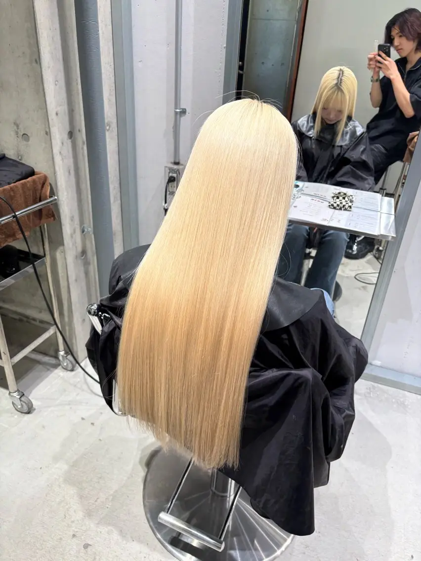 ロング 縮毛矯正 縮毛矯正 閼伽井 誇和のヘアスタイル
