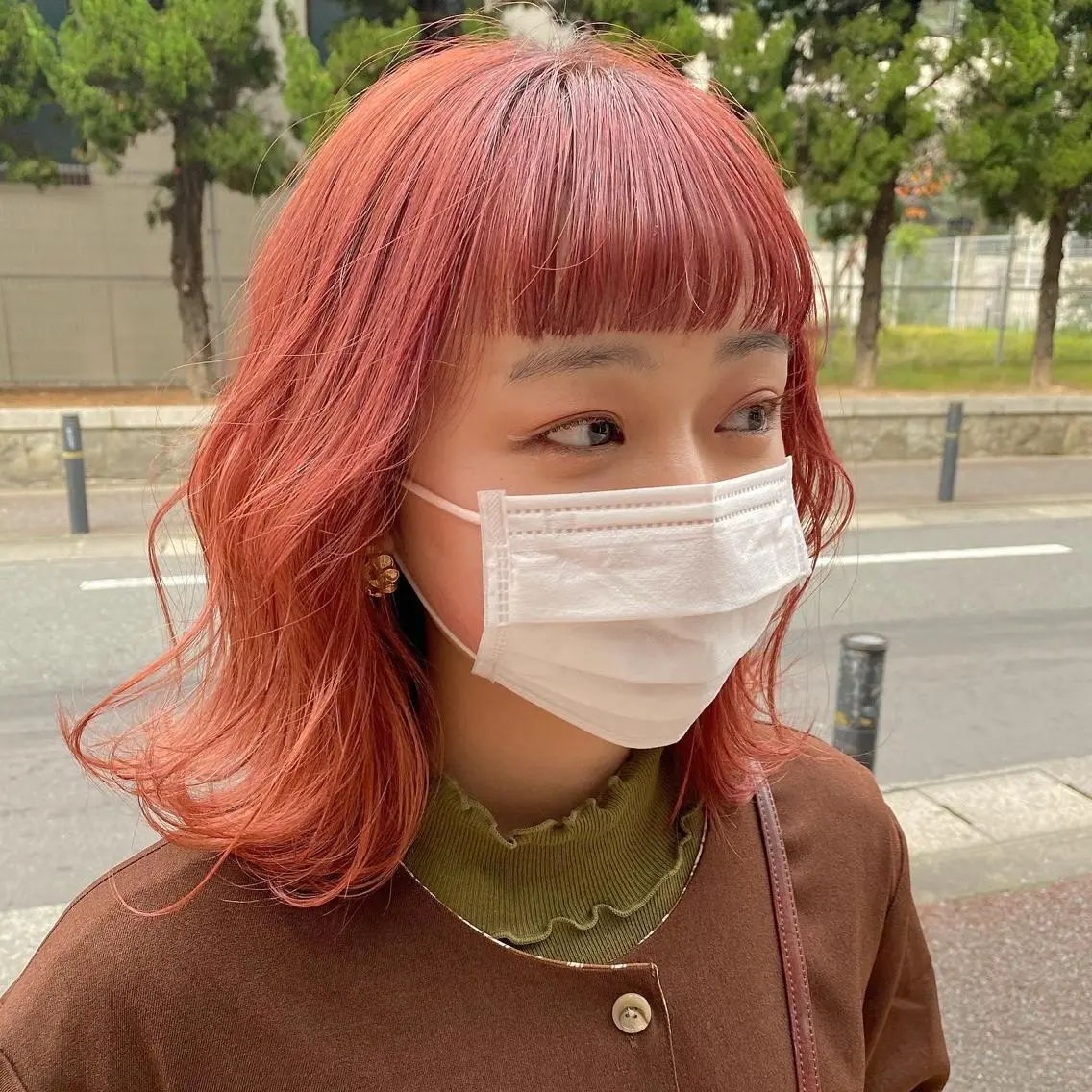 ミディアム カラー カット パーマ キタダ ヒロキのヘアスタイル