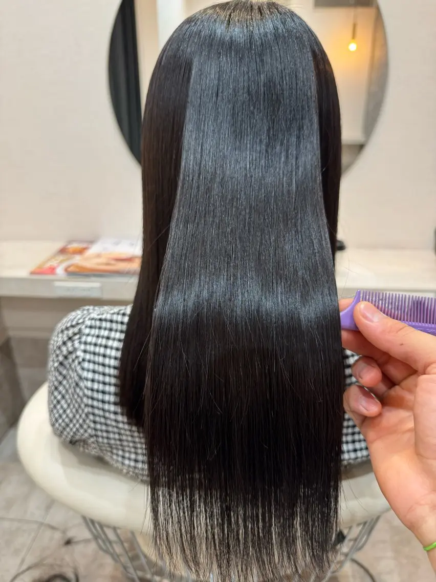ロング くせ毛 髪質改善 カット ヘアカラー トリートメント 伴藤 寿男のヘアスタイル