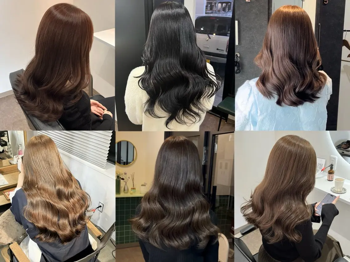 ロング カラー 透明感カラー ヘアカラー 本木下朋花/髪質 改善×ダブルカラーのヘアスタイル