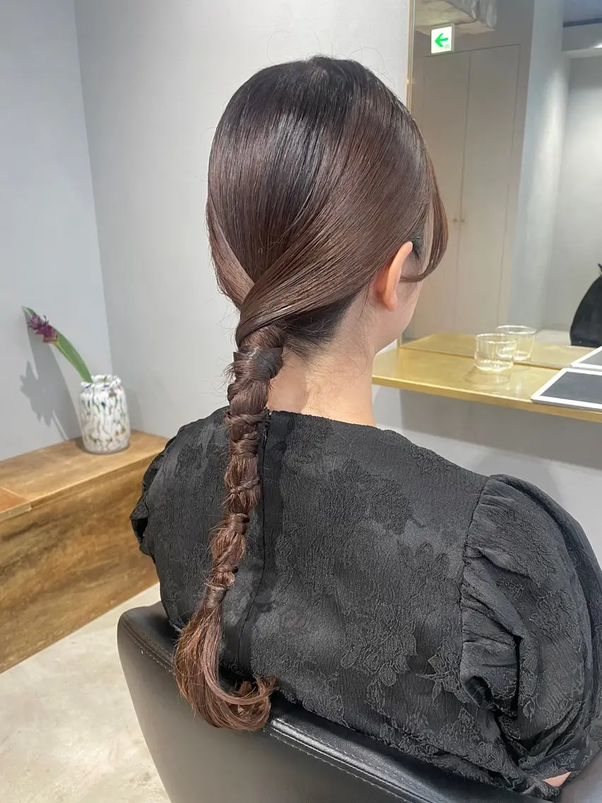 ロング ヘアアレンジ ヘアセット 【表参道】Ruri デジタルパーマのヘアスタイル