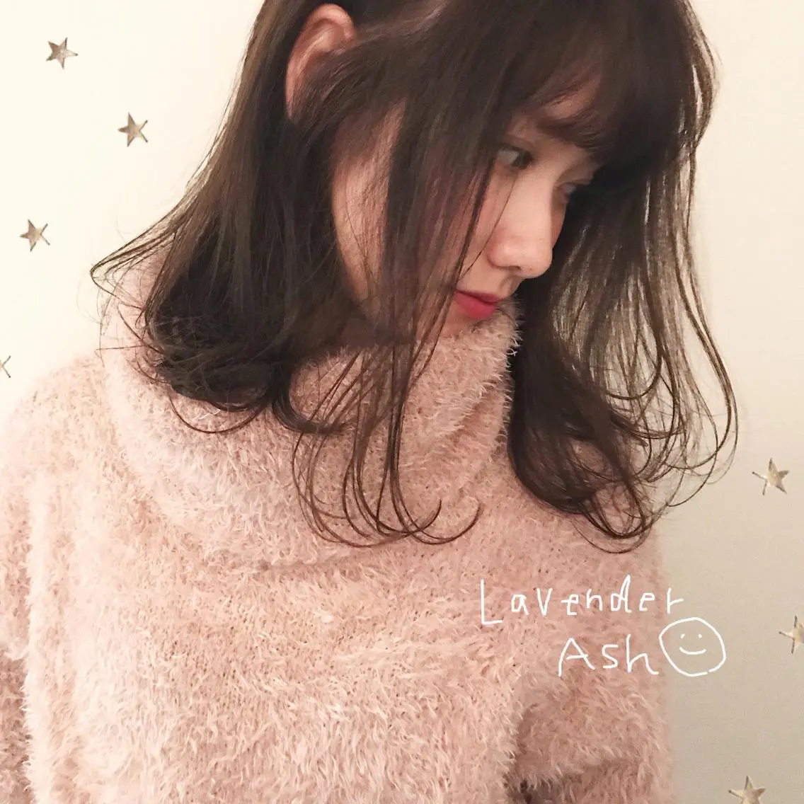 ミディアム カラー 市川 千夏のヘアスタイル