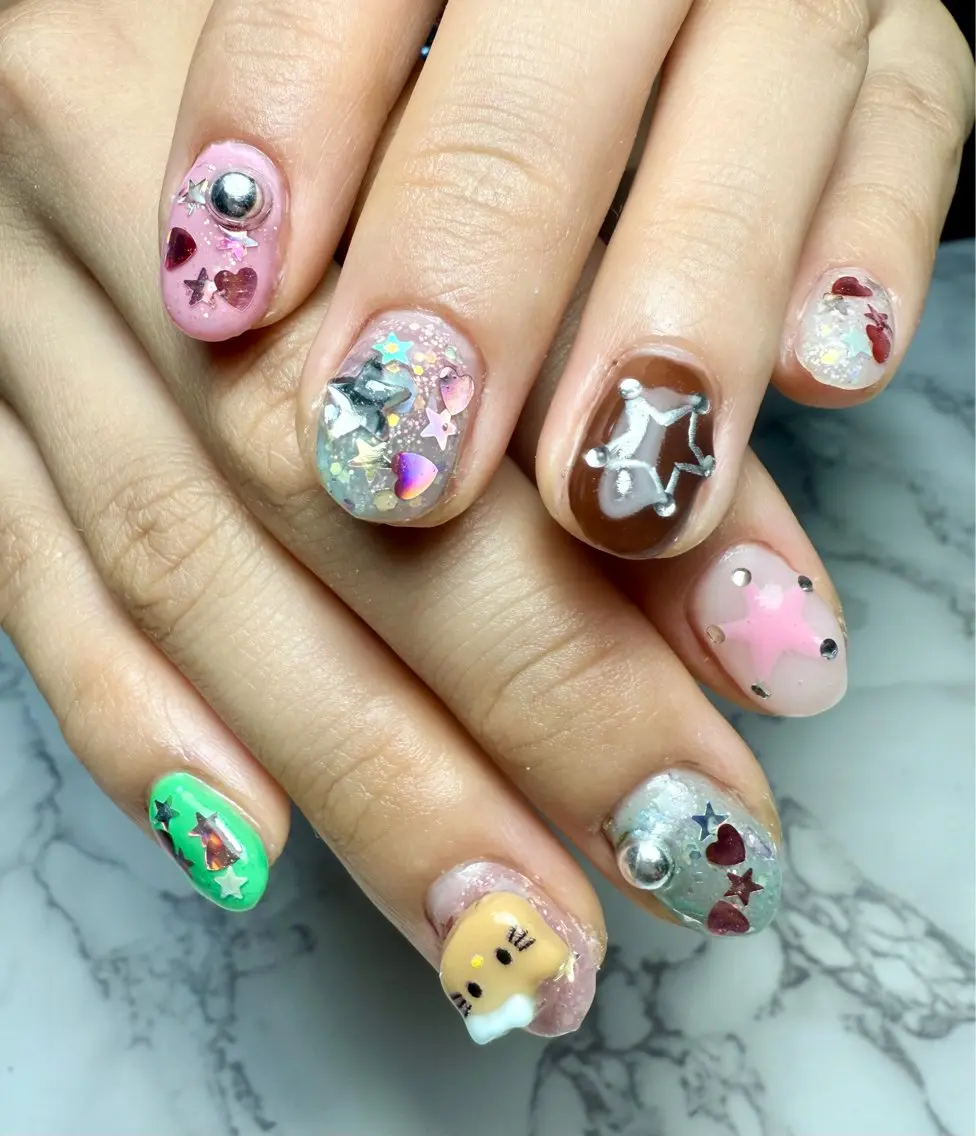 ネイル アニマル柄 アートネイル チークネイル フレンチネイル 氷ネイル・うるうるネイル Mai’s nailのネイルデザイン