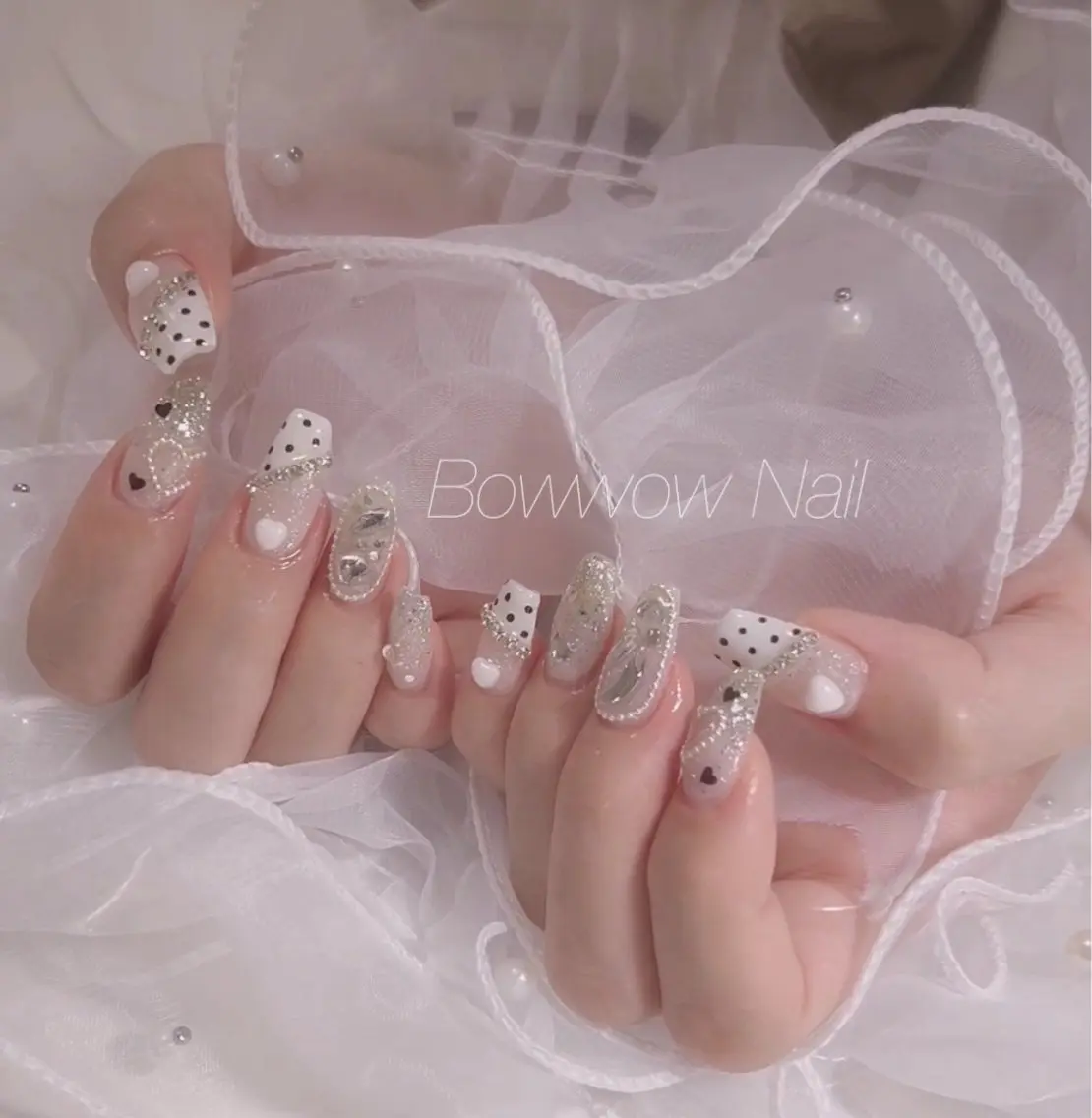 ネイル 持ち込み 冬ネイル Bow wow Nail さや🧸のネイルデザイン