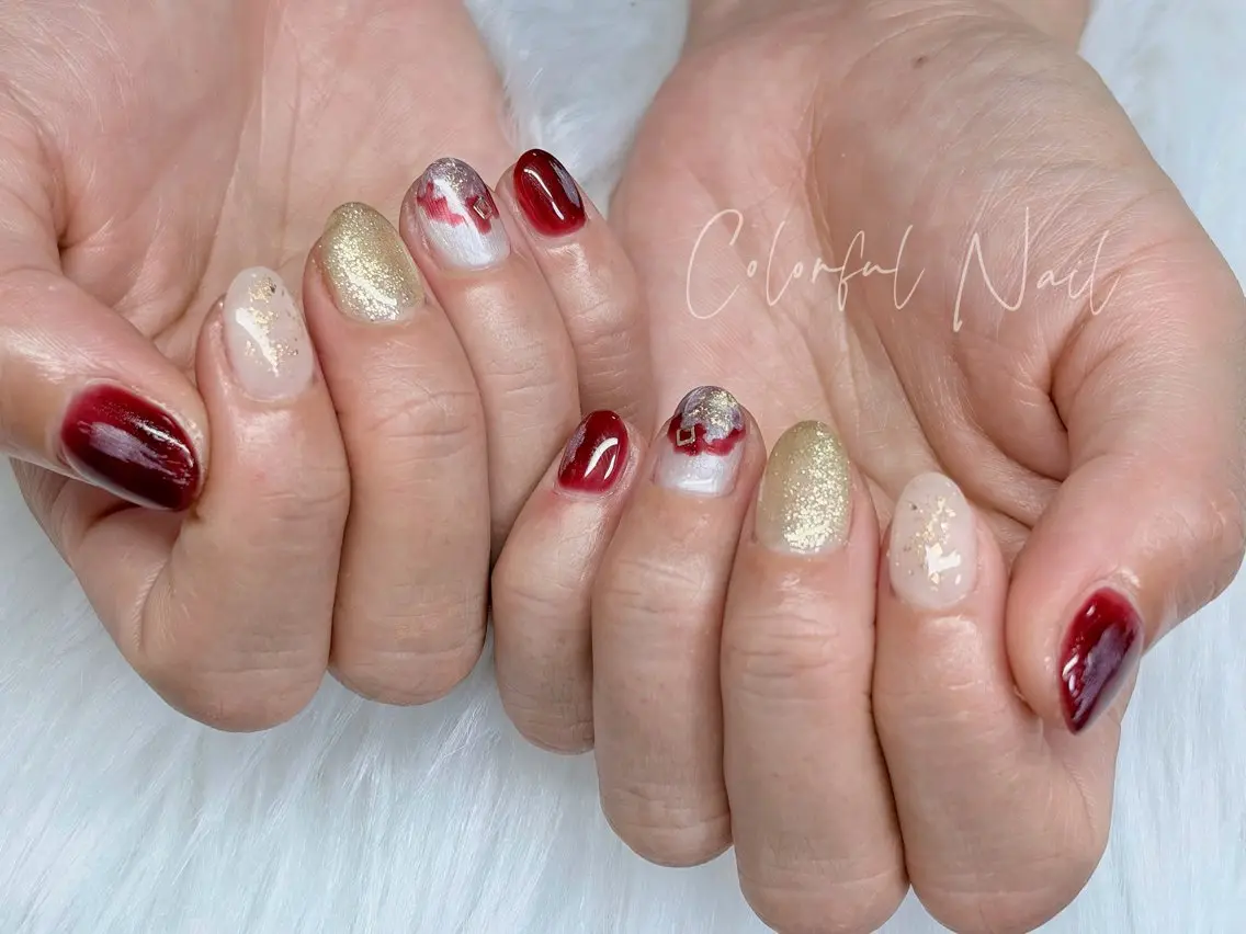 ネイル フラッシュネイル フットネイル フレンチネイル ジェルネイル ガラスフレンチ ハンドネイル 🎀Colorful 💅Nailのネイルデザイン