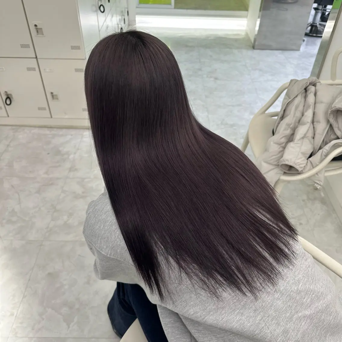 ロング ヘアカラー ヘッドスパ ヘアセット 🤍韓国艶ワンホン ヘアMayu🤍のヘアスタイル