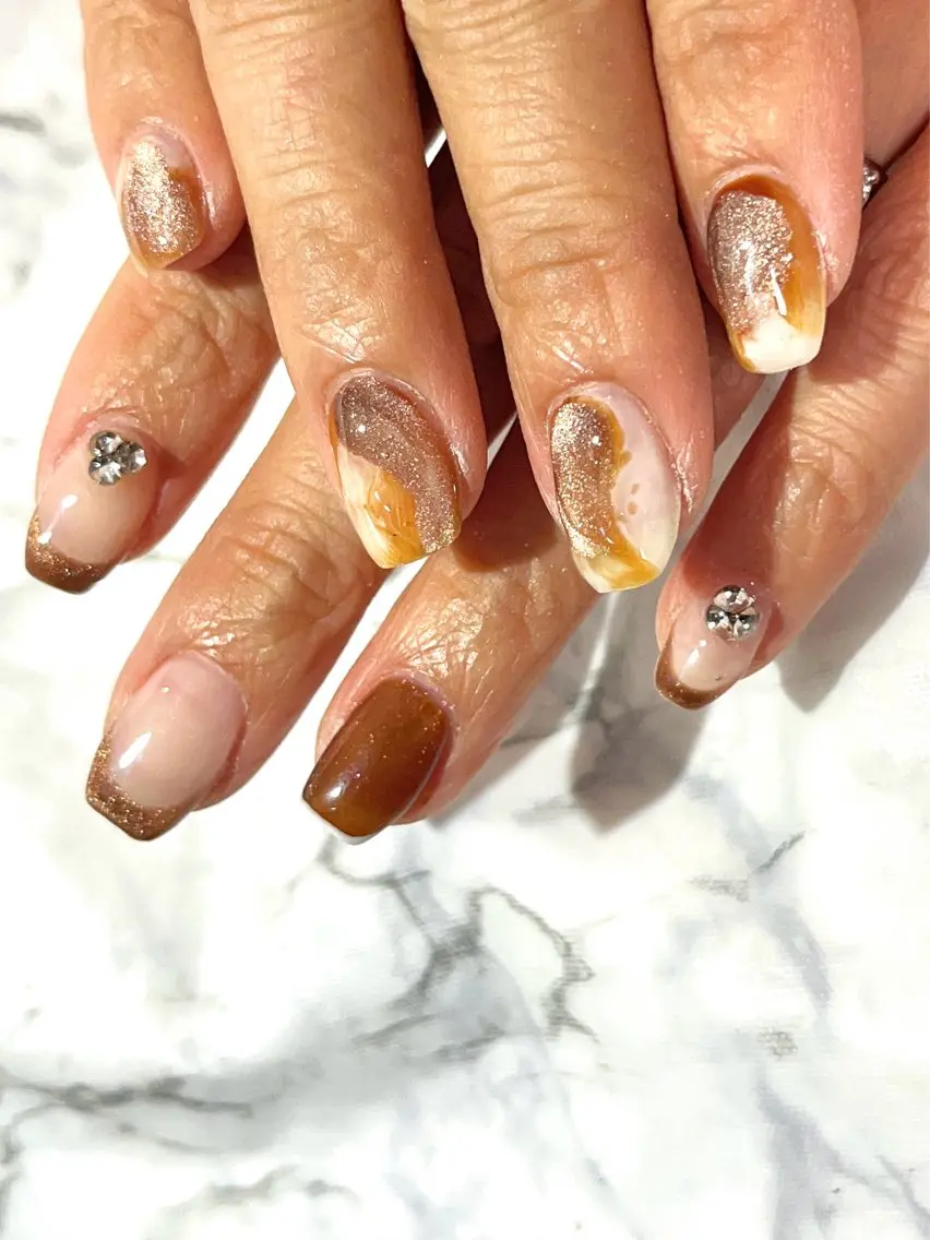 ネイル フレンチネイル ニュアンスネイル ハンドネイル KAMUICRAF 厚別区ネイルのネイルデザイン
