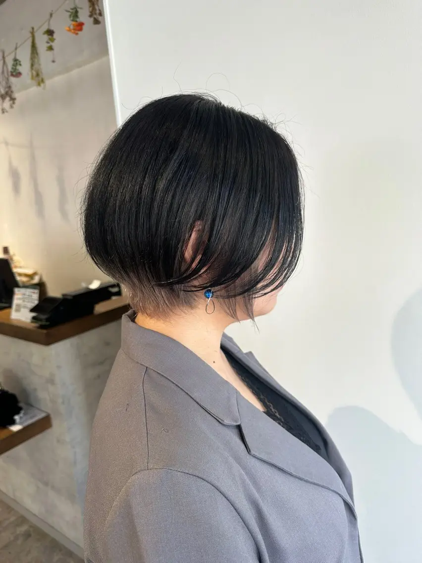 ショート カット ヘアカラー トリートメント ✨圧倒的満足度◎ 小顔美人ショート✨佃のヘアスタイル