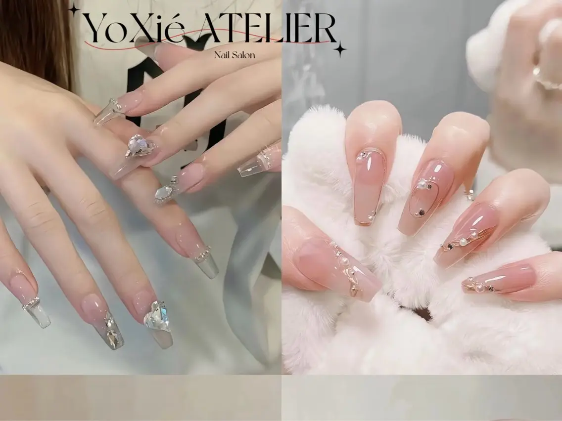 ネイル チークネイル フットネイル フレンチネイル ジェルネイル ガラスフレンチ Yoxie ミキのネイルデザイン