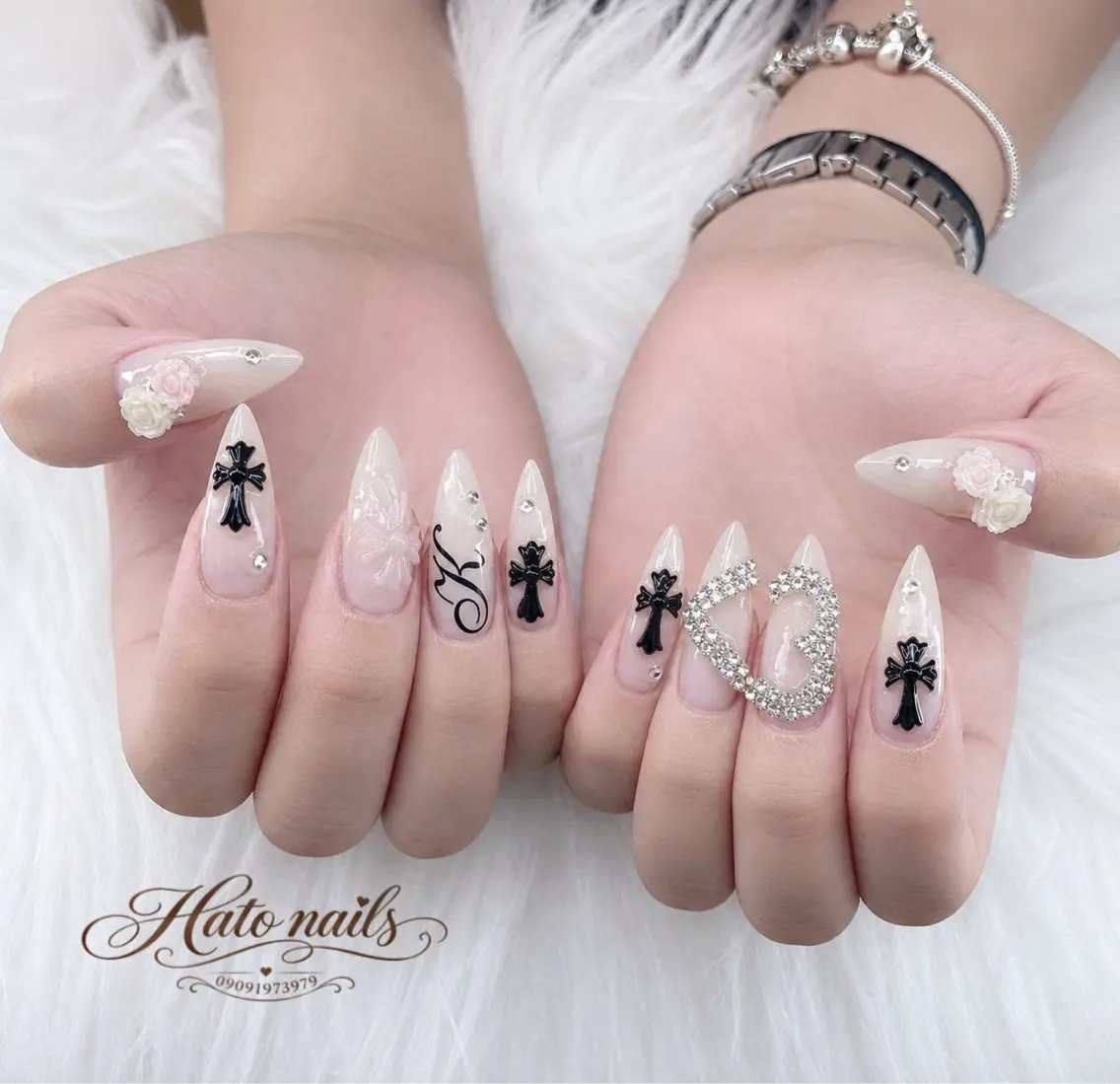 ロング 韓国風ヘア ロング ハンドネイル Hato Nailsのネイルデザイン