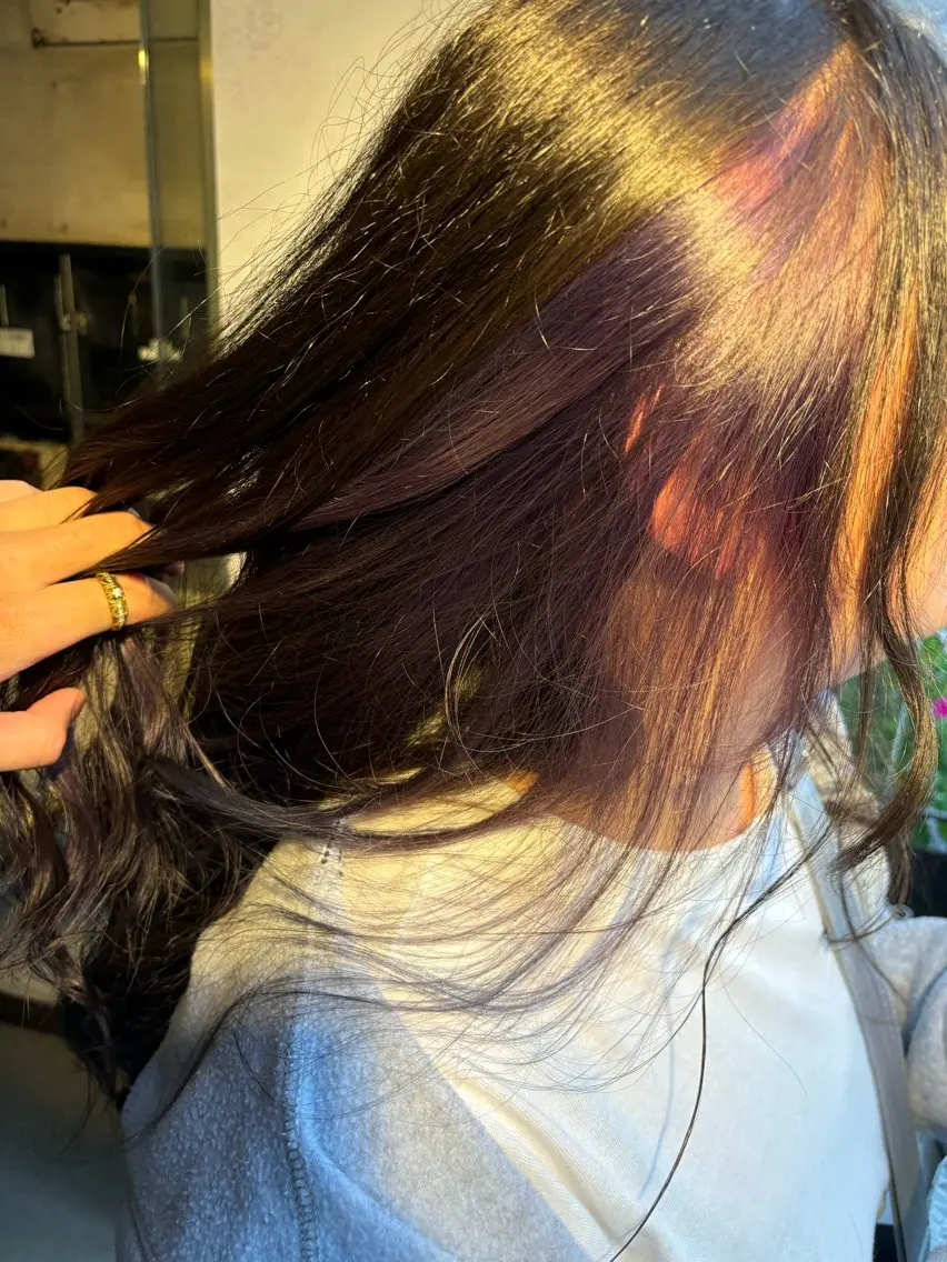 ロング カラー ラベンダーカラー カット ヘアカラー メンズ/ヘアセット/ 顔周りレイヤー/💶のヘアスタイル