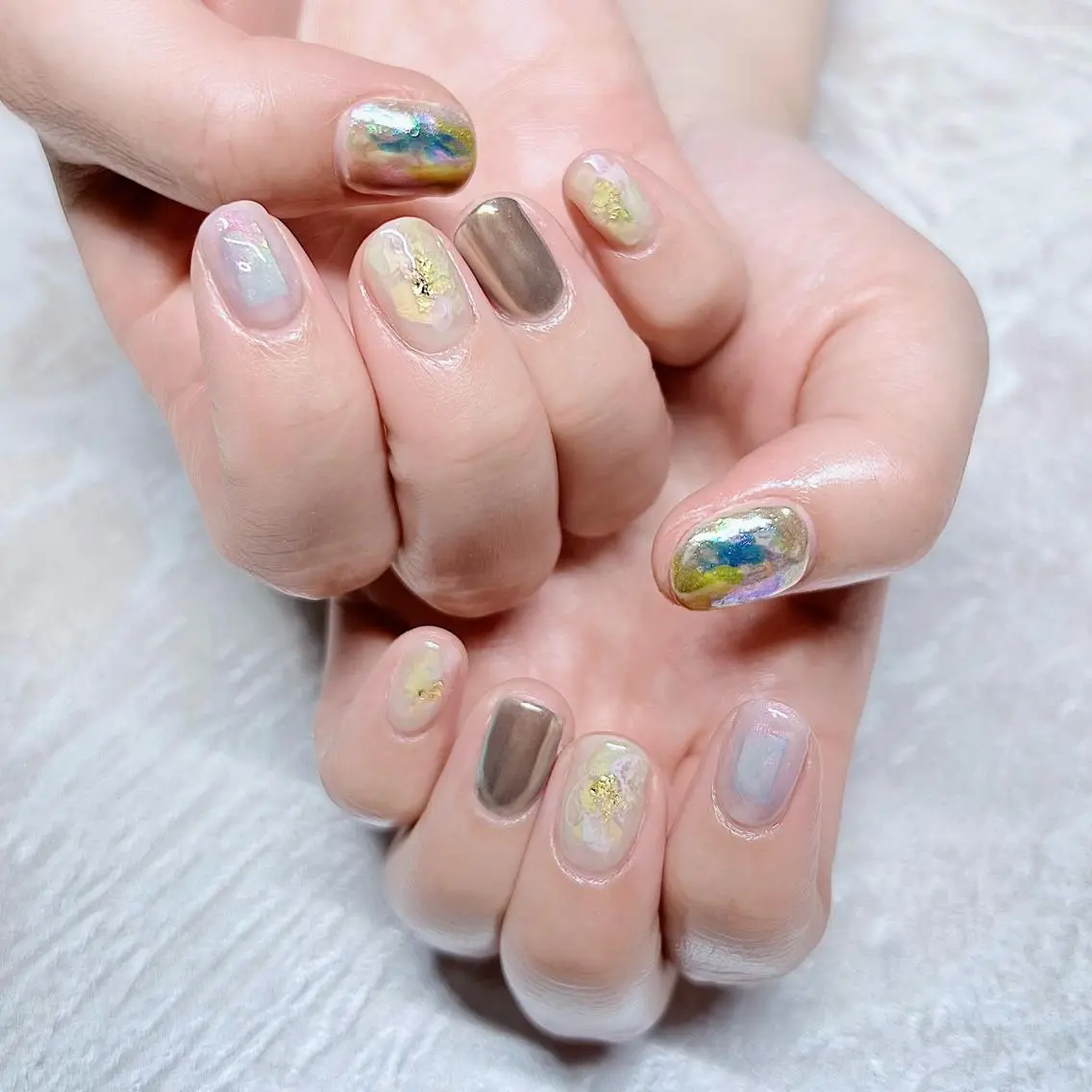 ネイル ニュアンスネイル ショートネイル gemickle nailのネイルデザイン
