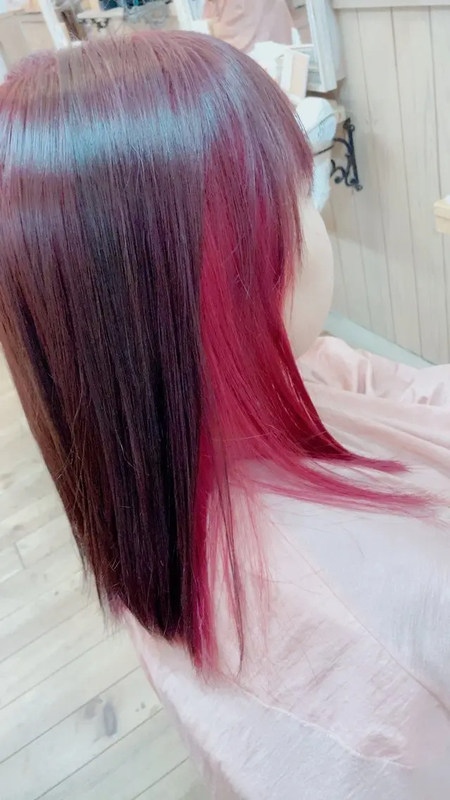 セミロング カラー カット ヘアカラー 林 エリのヘアスタイル