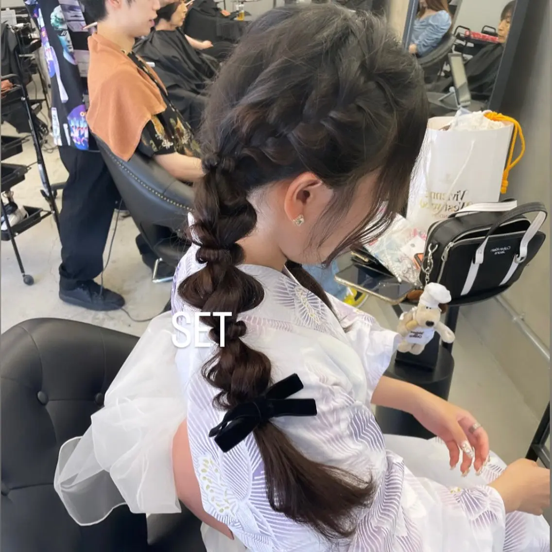 ロング ヘアアレンジ ヘアセット エクステ🩵ブリーチ 韓国ヘア🩵KAEのヘアスタイル