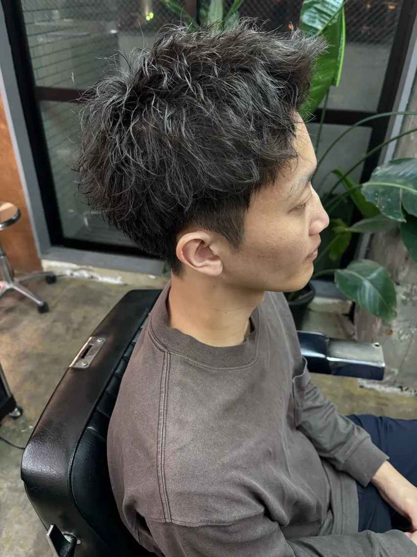 パーマ メンズ カット パーマ トリートメント 土岐/メンズ専門 パーマ特化美容師🌀のヘアスタイル