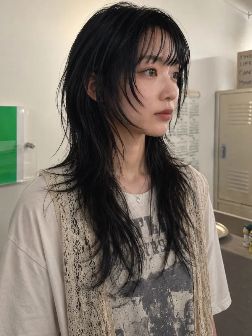ロング スダユーヤ 💫推しカラーウルフのヘアスタイル