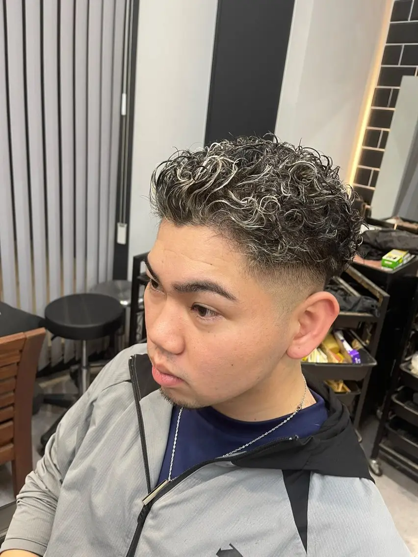 ショート メンズ メンズメッシュ メンズパーマ 【Men's Lapis横浜】翔太のヘアスタイル