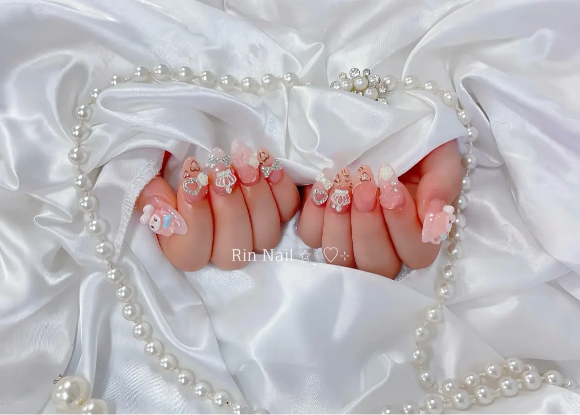 メンズ ネイル メンズ韓国風 オーロラネイル チークネイル 桜ネイル クリアネイル ハンドネイル Rin Nail Shinokuboのネイルデザイン