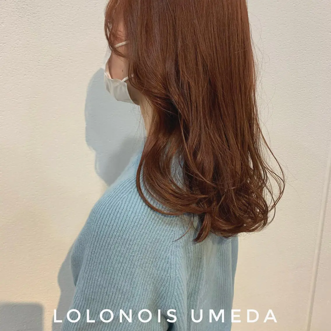 ロング カラー ブリーチ ブラウンカラー ブリーチなしカラー Lolonois梅田 /Okazaki:)のヘアスタイル