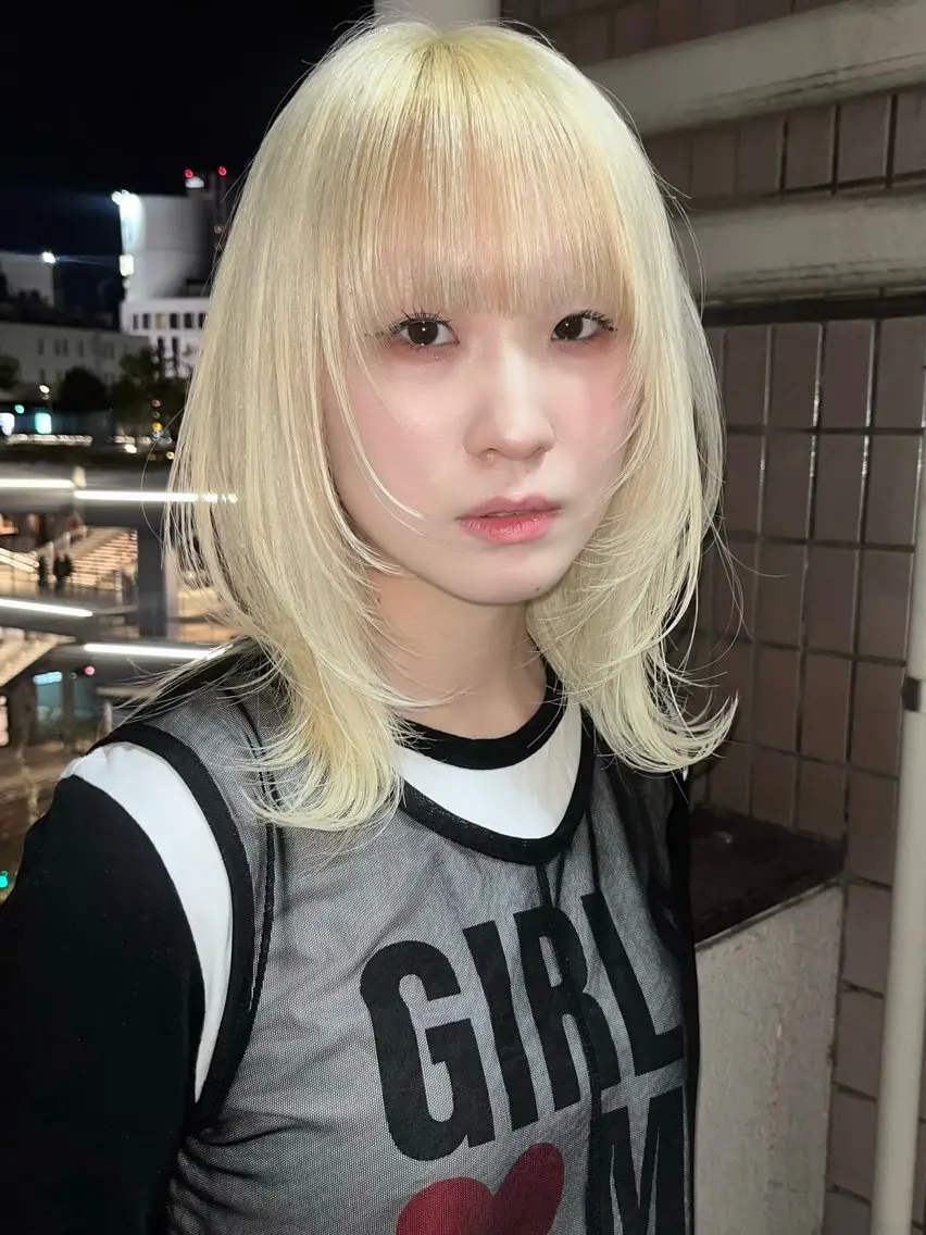 ミディアム カット ウルフ🦋顔まわり ❤︎ ͛めいのヘアスタイル