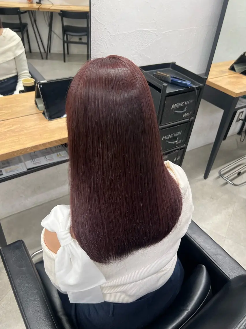 【透明感のある髪に‼️】🎀ブリーチなしダブルカラー+3stepトリートメント🎀の写真