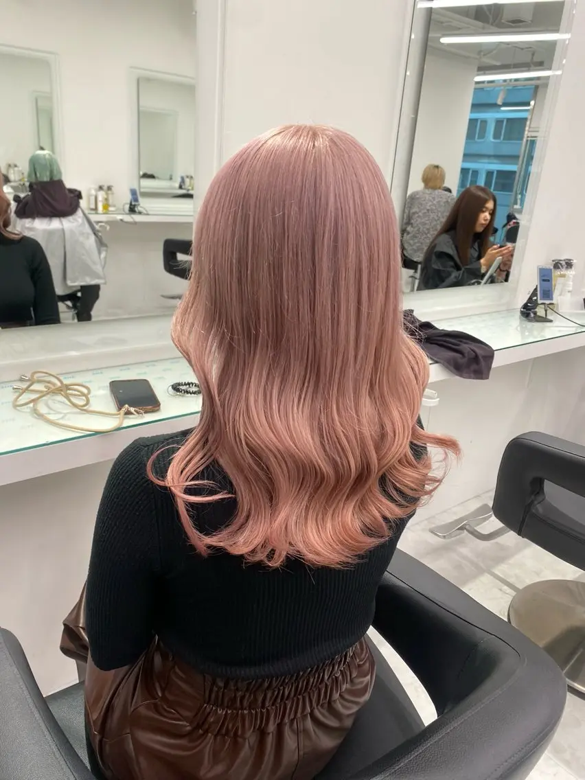 ロング カラー ヘアカラー トリートメント ヘアセット ウルフカットマスター みつきのヘアスタイル