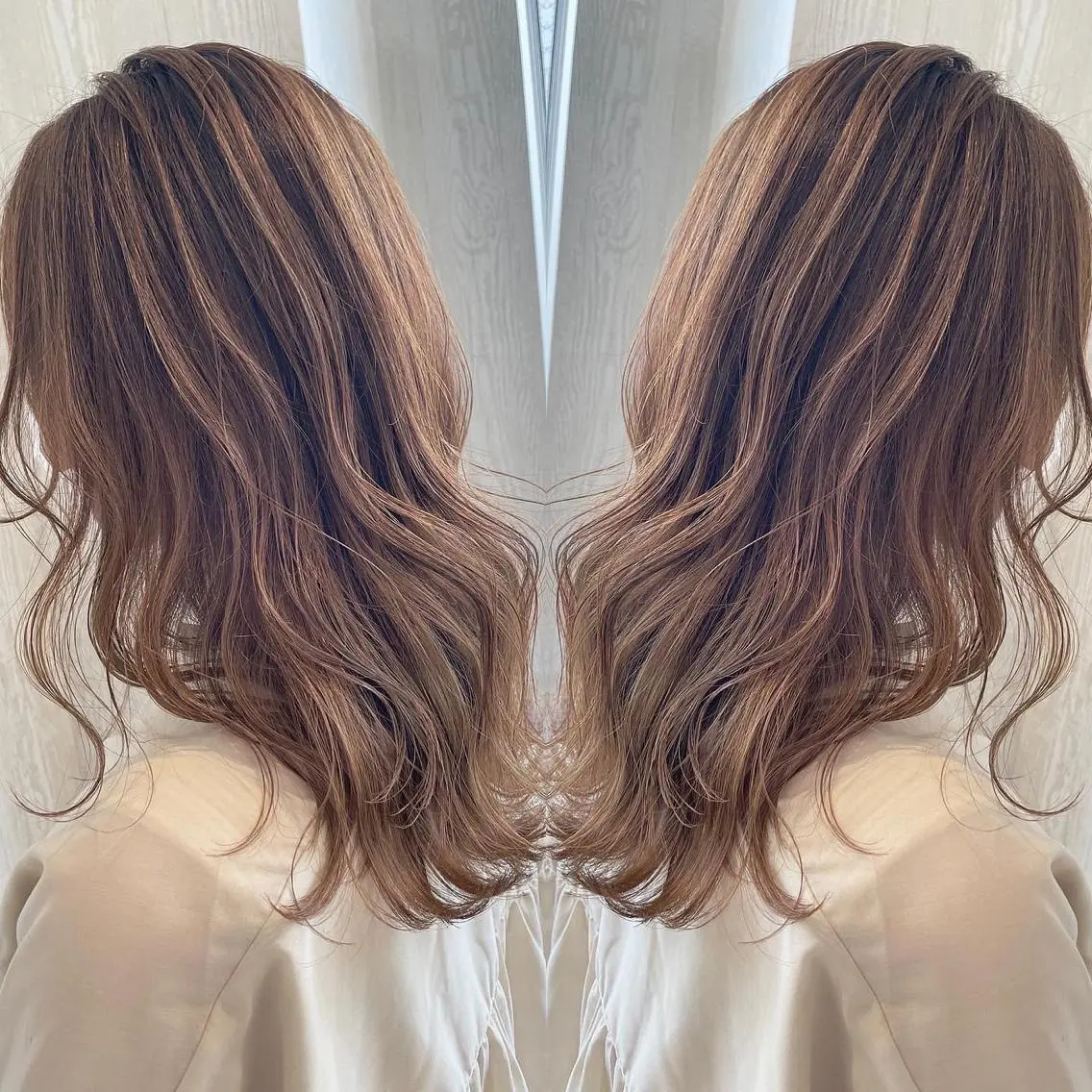ロング カラー アッシュ 外国人風カラー レイヤーカット ヘアカラー トリートメント 河合秀明/ショート /ボブ/レイヤーのヘアスタイル