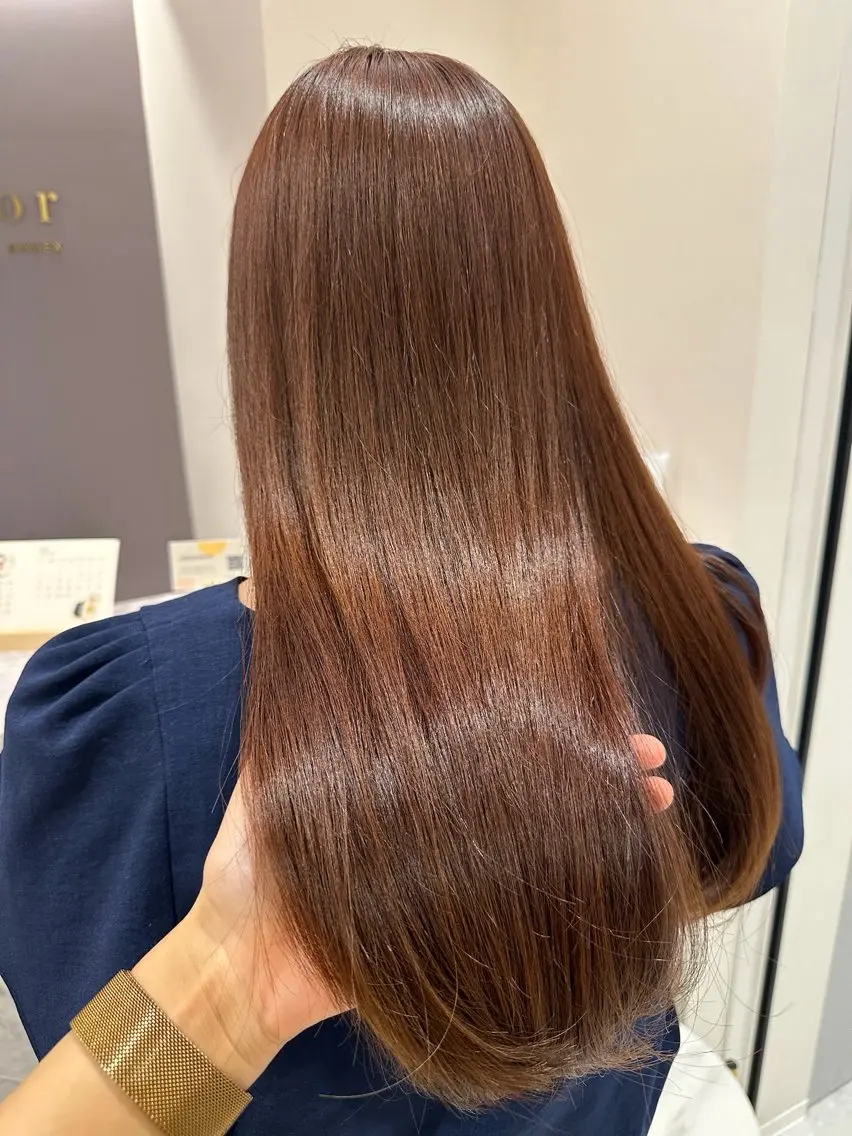 ロング カラー カット ヘアカラー トリートメント 韓国レイヤー✨ yasuko銀座のヘアスタイル