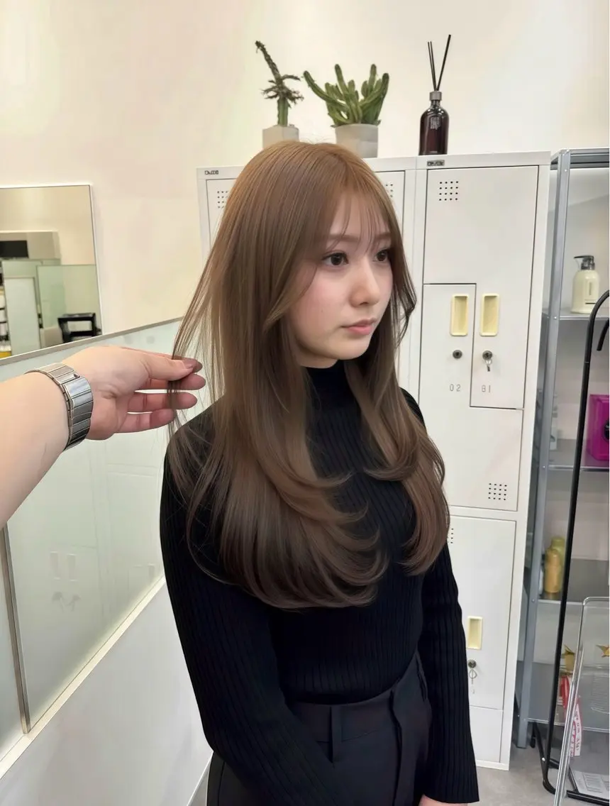 ロング yumeka♡レイヤ ーカット当日予約okのヘアスタイル