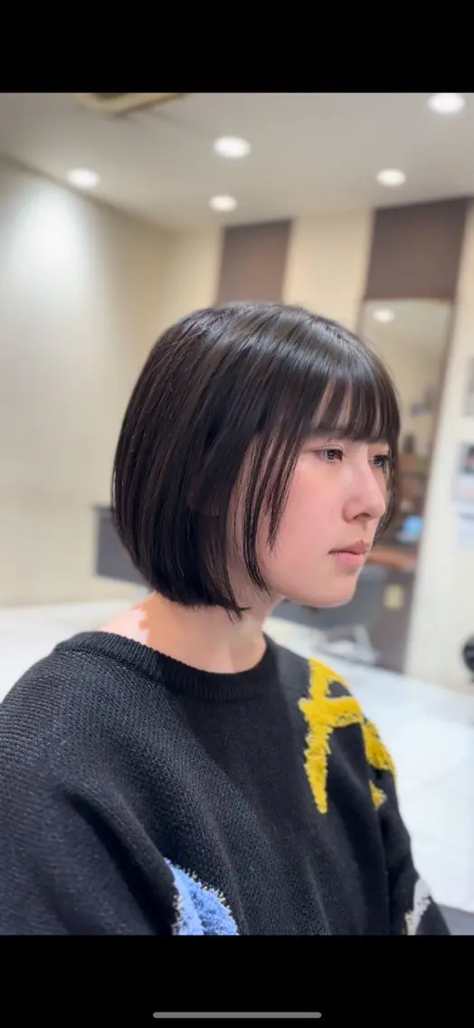 ショート ボブ 顔まわりレイヤー 顔周りカット レイヤーカット カット 小野 友暉のヘアスタイル
