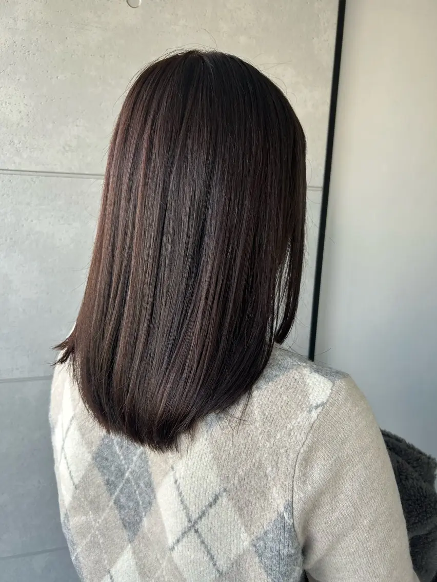 セミロング カット ヘアカラー トリートメント 盛本 彩乃のヘアスタイル
