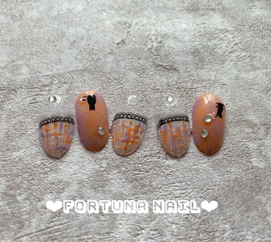 ネイル ハロウィン Nail •Head スパFortunaのネイルデザイン