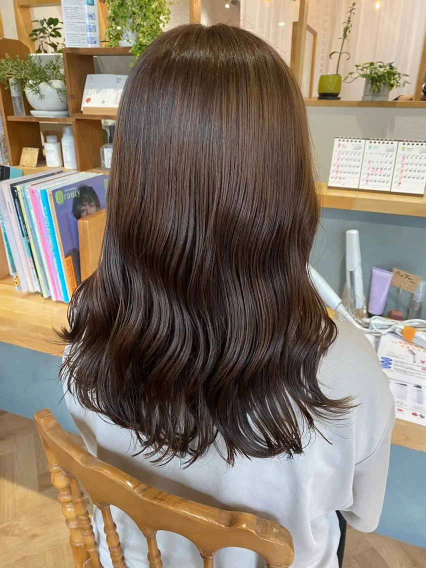 カット＋全体カラー＋3種TR保湿トリートメント🌱ヘアケア・マッサージ付き💫ファインバブルで頭皮も髪も健やかに🫧の写真