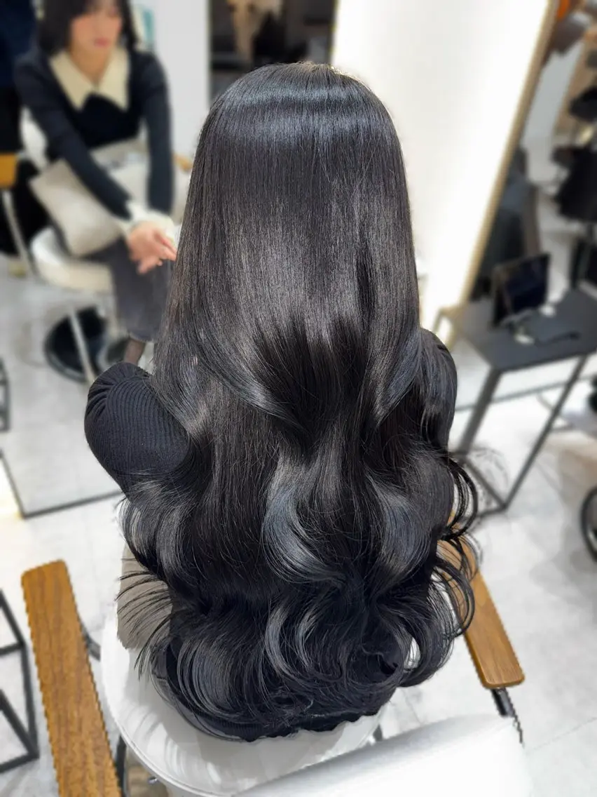ロング ヘアカラー トリートメント 韓国ヘア🩶侑矢 艶髪透明感/福岡のヘアスタイル