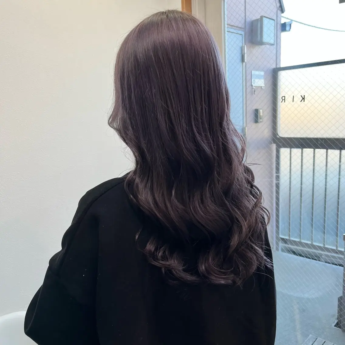 ロング カラー 黒髪 ピンクカラー カット ヘアカラー トリートメント 福岡 天神 大名 エクステ.みう🐱のヘアスタイル