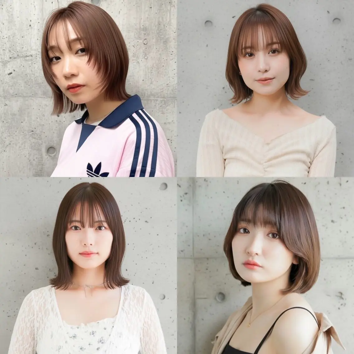 ミディアム ミディアムパーマ 縮毛矯正 佐々木やすは/ レディースモデル募集のヘアスタイル