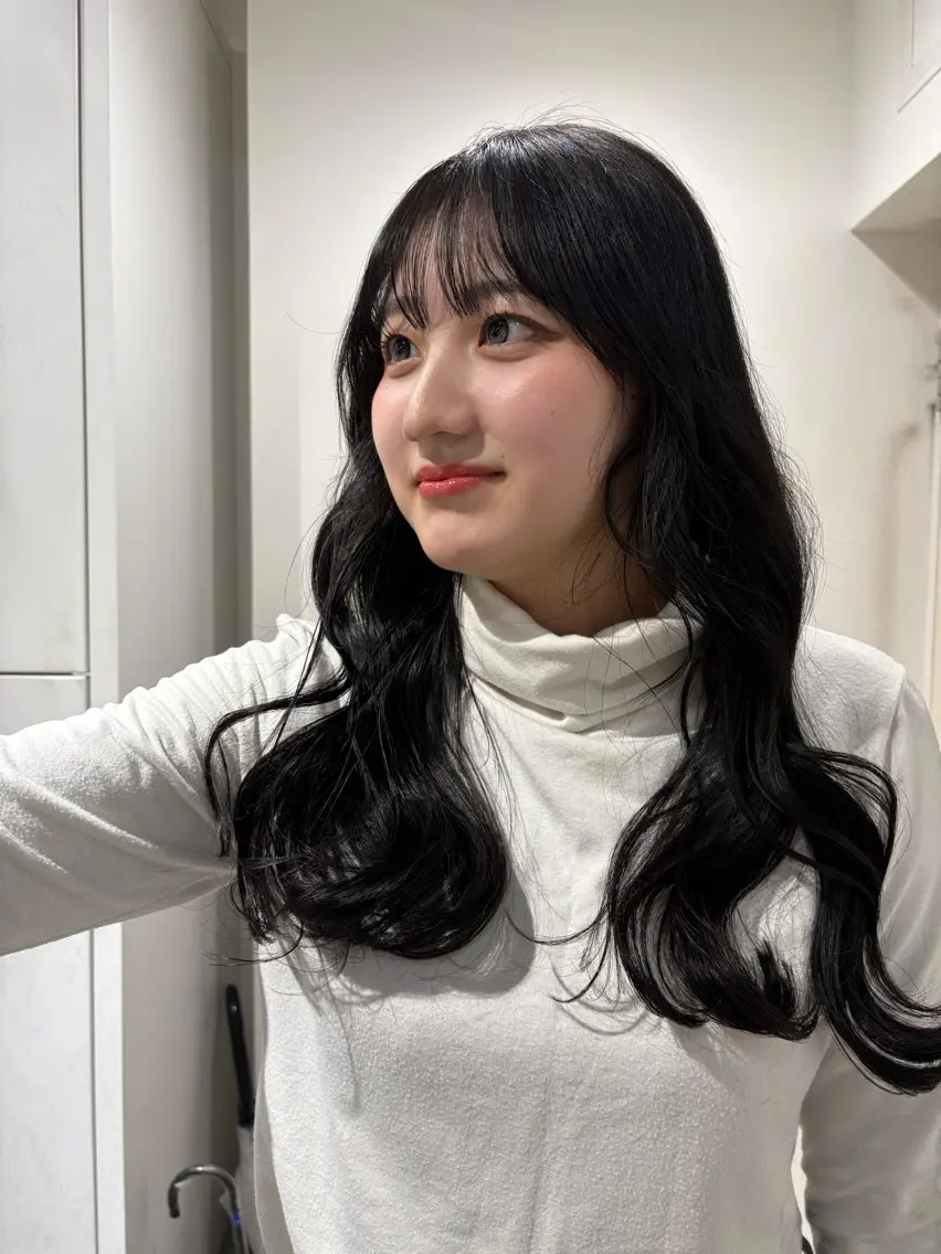 前髪縮毛の写真