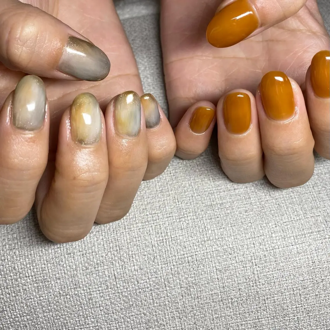 ネイル アートネイル ニュアンスネイル 冬ネイル ハンドネイル 山田 貴子のネイルデザイン
