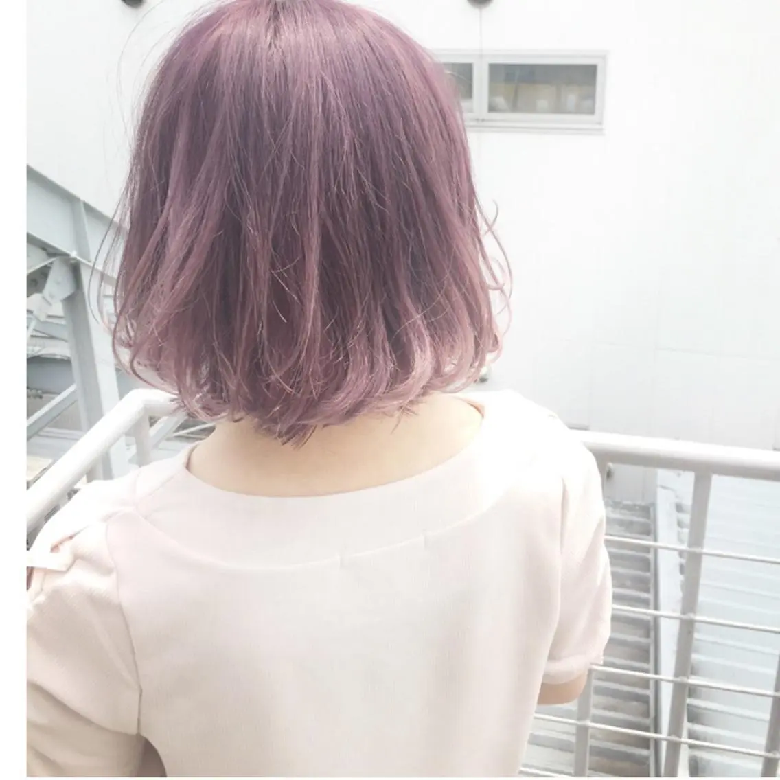 ショート ミディアム カラー ラベンダーカラー ピンクカラー ピンクラベンダー NAO ☆のヘアスタイル