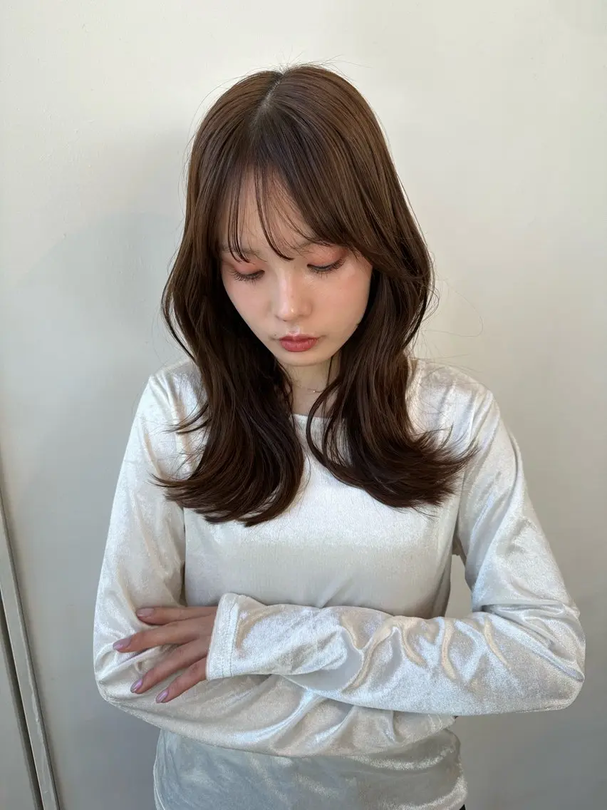 ロング カラー やました もえかのヘアスタイル
