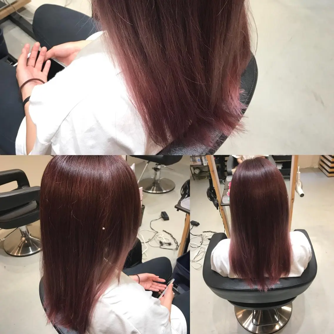 セミロング カラー アッシュ ブリーチ 透明感カラー グラデーションカラー ピンクカラー 大久保 隆蔵のヘアスタイル
