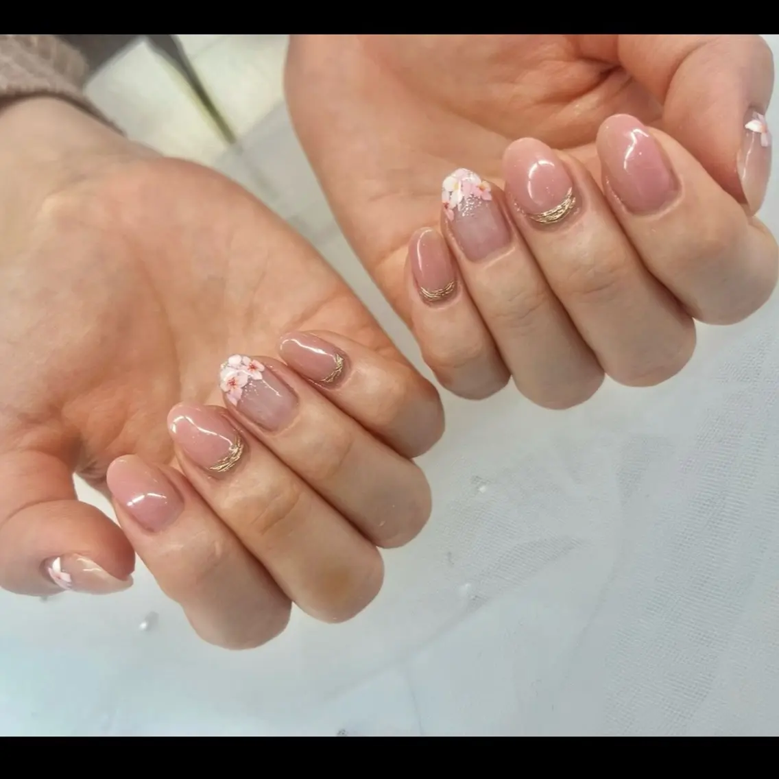 ネイル 桜ネイル フラッシュネイル フットネイル フレンチネイル ジェルネイル ハンドネイル ネイルサロン ⭐︎Linoのその他イメージ