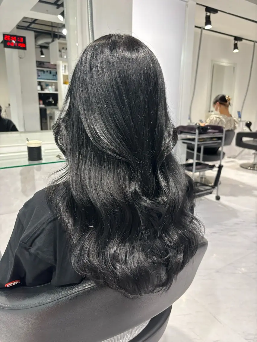 ロング カラー ヘアカラー トリートメント ヘッドスパ ヘアセット 表参道♡暗髪♡ 艶カラー♡アユミのヘアスタイル