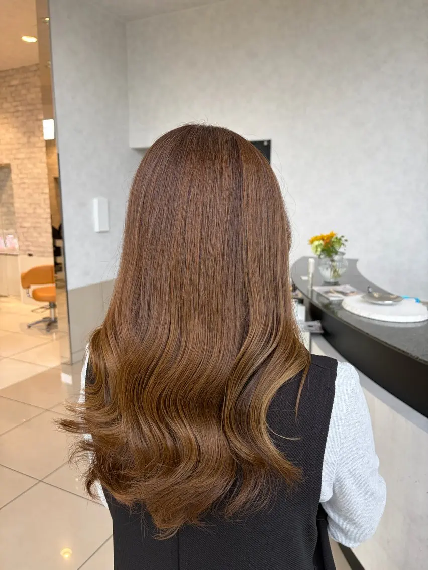 ロング カラー ブラウンカラー 透明感カラー ヘアカラー トリートメント ⚡️浅野 櫂斗⚡️のヘアスタイル