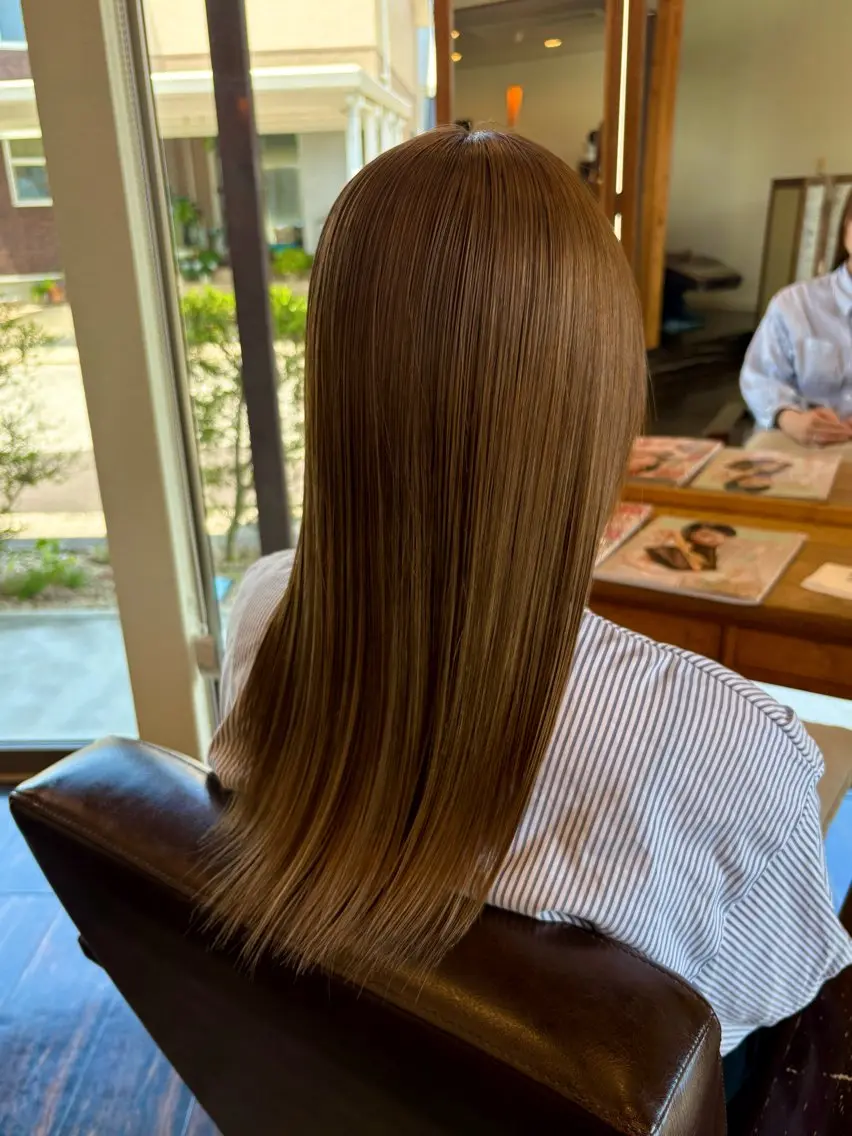 ロング 髪質改善 打井 玲奈のヘアスタイル