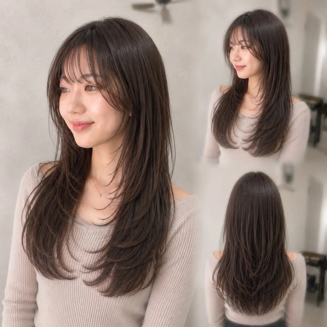 ロング 天王町×韓国レイヤー 髪質改善 佐藤友茉のヘアスタイル